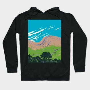 Ben Nevis or Beinn Nibheis Mountain of Scotland WPA Art Deco Poster Hoodie